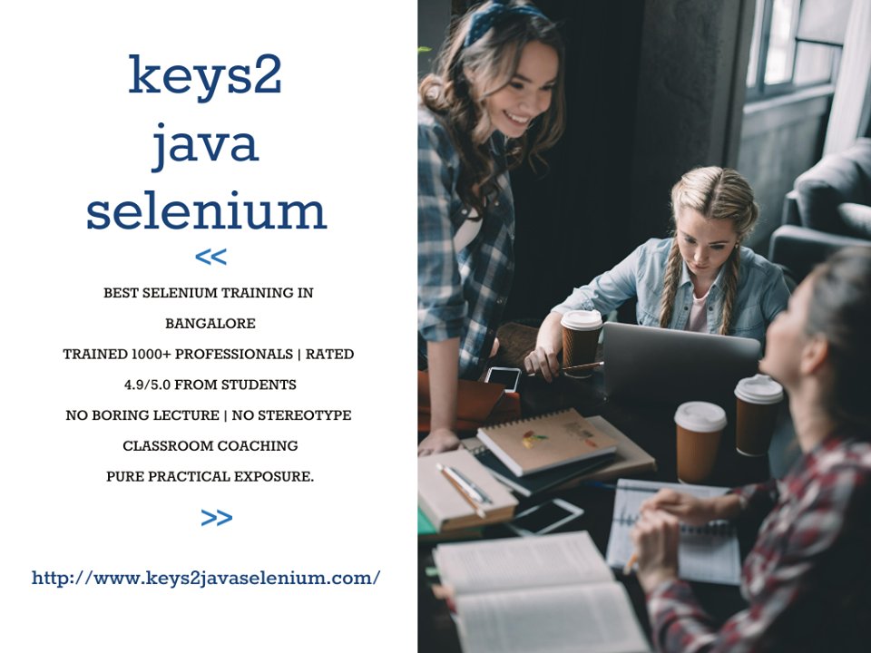 JitendraKeys2's tweet photo. Keys2 Java Selenium
#Automation_Selenium_in_Marathahalli
#Best_Core_Java_Training_in_Marathahalli
#Best_Selenium_Training_in_Marathahalli
Phone: 9538883278
Email: mail4jiten@gmail.com
Website: https://t.co/skjDVkKx79 https://t.co/mrdBCP1Oca
