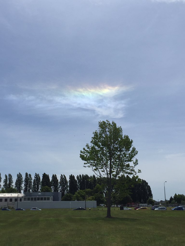 llarray's tweet image. #forgracewithlove a rainbow shining out of a cloud, Christchurch New Zealand