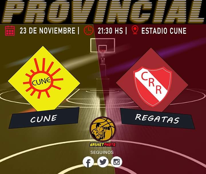 🏀🏀🏀🏀 H  O  Y 🏀🏀🏀🏀
#PROVINCIAL #PRIMERA  FECHA 5
#Cune  vs #Regatas
⏰ 21:30 HS 🏟 ESTADIO CUNE

@club_cunebasquet 
<a href="/crrbasquet/">Regatas Rcia Basquet</a> 
<a href="/SuperbasquetOK/">Superbasquet</a>