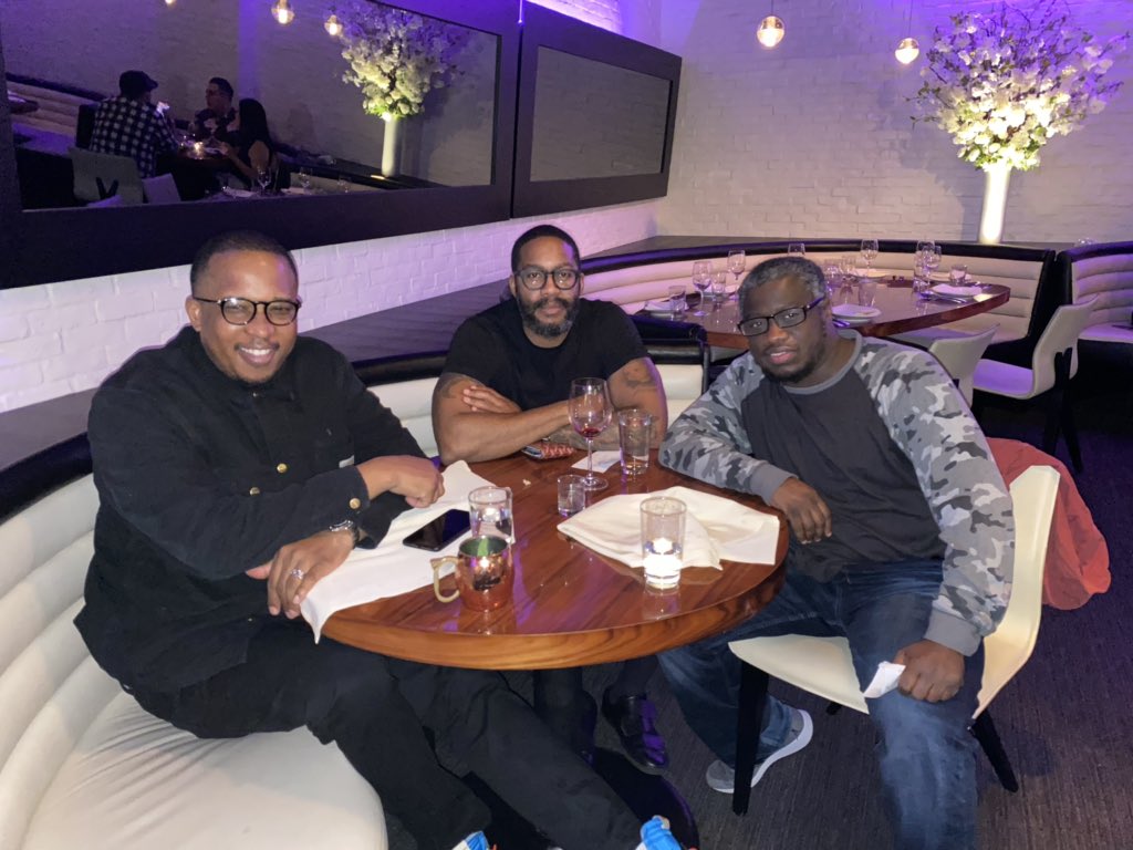 MitchSJackson's tweet photo. It’s @reeamilcarscott’s 40th Bday so we ate at STK. Cool way to spend a night before the @miamibookfair. #theworlddoesntrequireyou #wespeakforourselves #survivalmath #litlifeislife https://t.co/RMtV1QgaeU