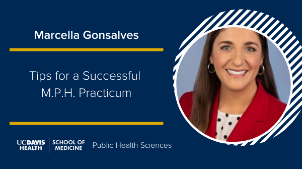 UCDavis_PHSEDU's tweet photo. The #Practicum is an important chance for MPH students to explore an area of #PublicHealth and can segue into a career. Our practicum program coordinator Marcella Gonsalves, MPH, EdD gives tips for success: https://t.co/aLmvAvKg6s
#UCDavisGGPHS https://t.co/IDxU10fkXF