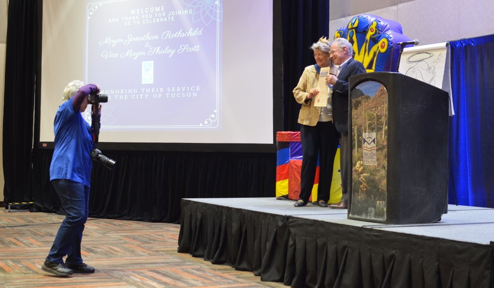 I enjoyed yesterday's celebration of Vice Mayor Shirley Scott's 24 years of service to the City and Ward 4 - and presenting her with a proclamation naming her honorary lifetime mayor of Shirleyville, Arizona.