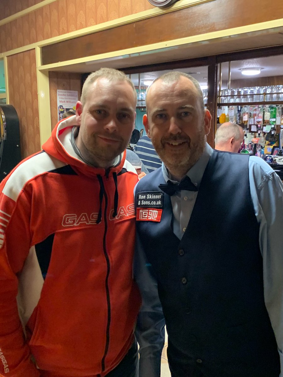 Fantastic night at the Westborough WMC with this snooker legend &amp; 3 times champion of the world <a href="/markwil147/">MARK WILLIAMS M.B.E</a> with 4 centuries along the way...😃