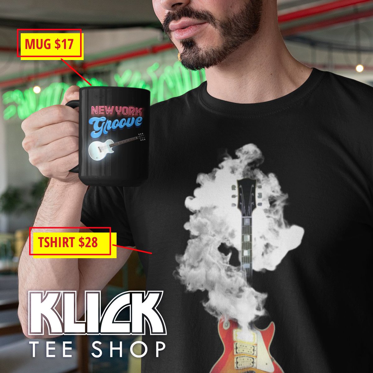 KlickTeeShop's tweet photo. Have a rockin' weekend with some Klick-azz guitar and listen to some amazing podcasts this weekend to support their community. Pssst leave a review.
#KlickTeeShop #agesofrock #shoutitoutloudcast #podderthanhell #kissmykollectibles #thekissroom #thegreatestshowonearth #kissnation https://t.co/xCfn1W6eZs