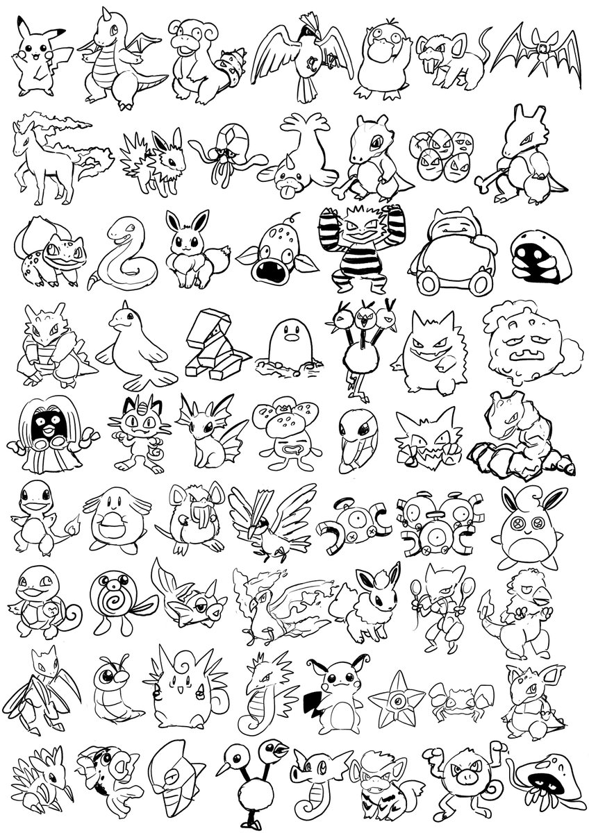 #うろ覚えでポケモン描けるかな
覚えてるのと覚えてないので顕著w 