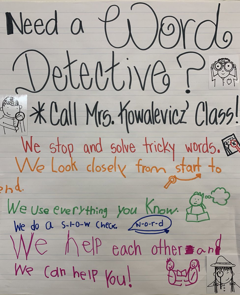 MrsKowalevicz's tweet photo. Looking for a word detective? Call @RandolphStars First Graders! 🕵🏽♂️📚At the first sign of trouble, we stop & use everything we know to solve tricky words! 🔍🕵🏻♀️ #ReadingWorkshop @APSLiteracy #APSisAwesome #RandolphStars #RandolphReads #APSreads #ArlingtonReads https://t.co/18DG6jr7Wf