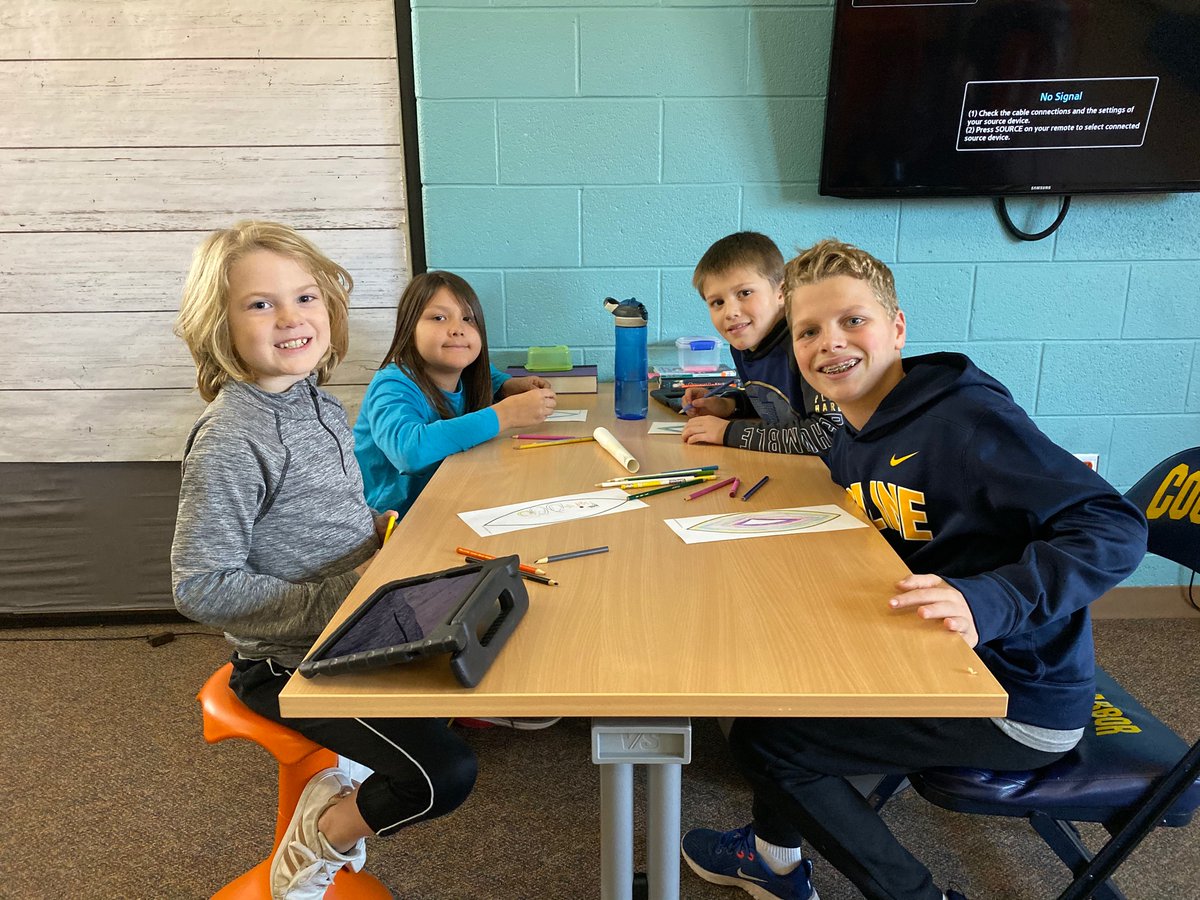 mstevens2nd's tweet photo. Friendsgiving fun with @MrSpicerTweets today! This Thanksgiving, I’m very thankful for colleagues who love to collaborate and try new things. Today, our 5th grade buddies decorated feathers with us, and taught us how to use Flipgrid. #SASCompass #wmlearn https://t.co/rkvAGMK1ET
