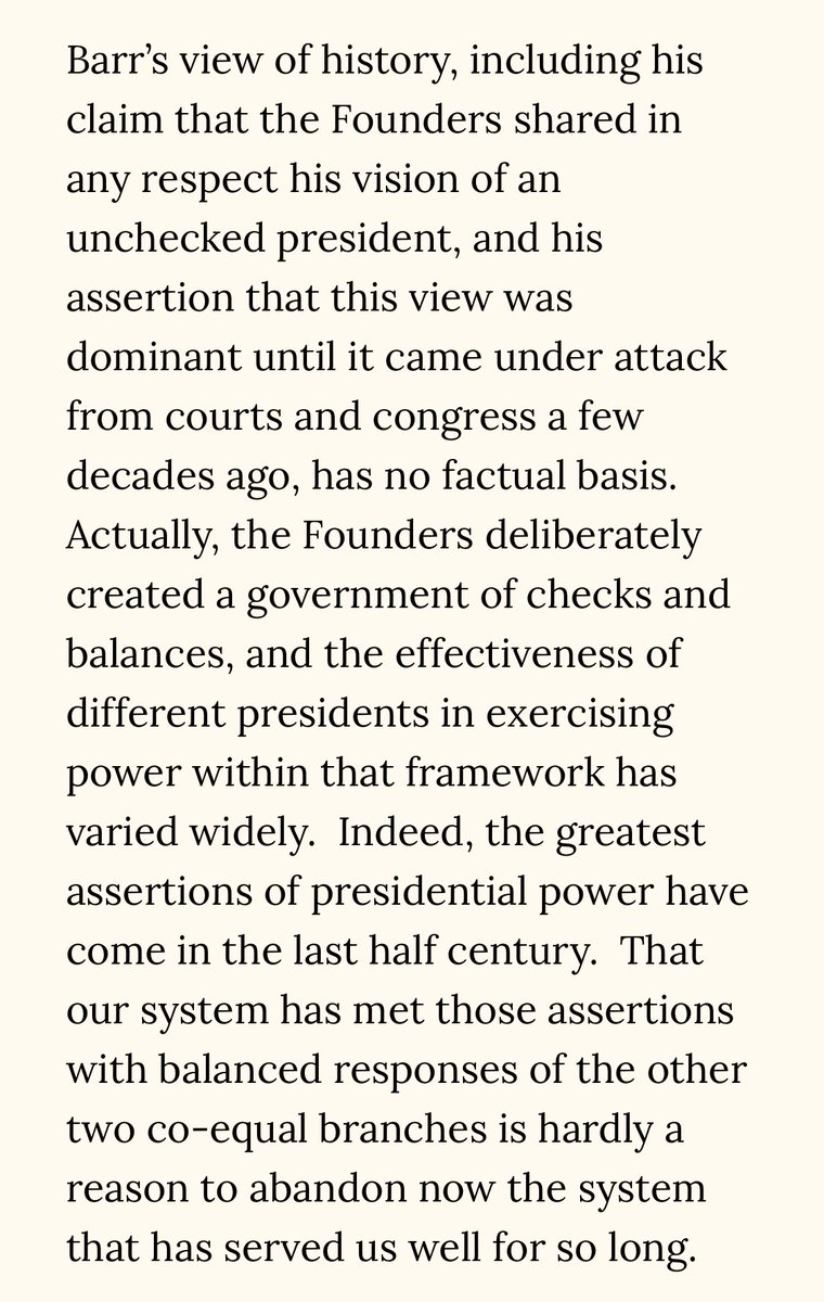 We’ve issued this statement in response to Attorney General Barr’s recent address before the Federalist Society: https://checks-and-balances.org/statement-from-co-founders-and-additional-members-of-checks-balances/