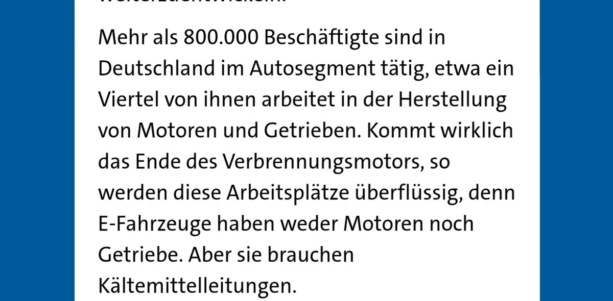 Fabian (@vengeancede) on Twitter photo Laut der <a href="/tagesschau/">tagesschau</a> haben Elektroautos also keine Motoren und Getriebe. Ersteres ist offensichtlich Quatsch und letzteres in der Regel auch, da die verwendeten Synchronmotoren eine zu hohe Drehzahl haben und daher eine Untersetzung notwendig ist.
Link: tagesschau.de/wirtschaft/ig-… Laut der <a href="/tagesschau/">tagesschau</a> haben Elektroautos also keine Motoren und Getriebe. Ersteres ist offensichtlich Quatsch und letzteres in der Regel auch, da die verwendeten Synchronmotoren eine zu hohe Drehzahl haben und daher eine Untersetzung notwendig ist.
Link: tagesschau.de/wirtschaft/ig-…