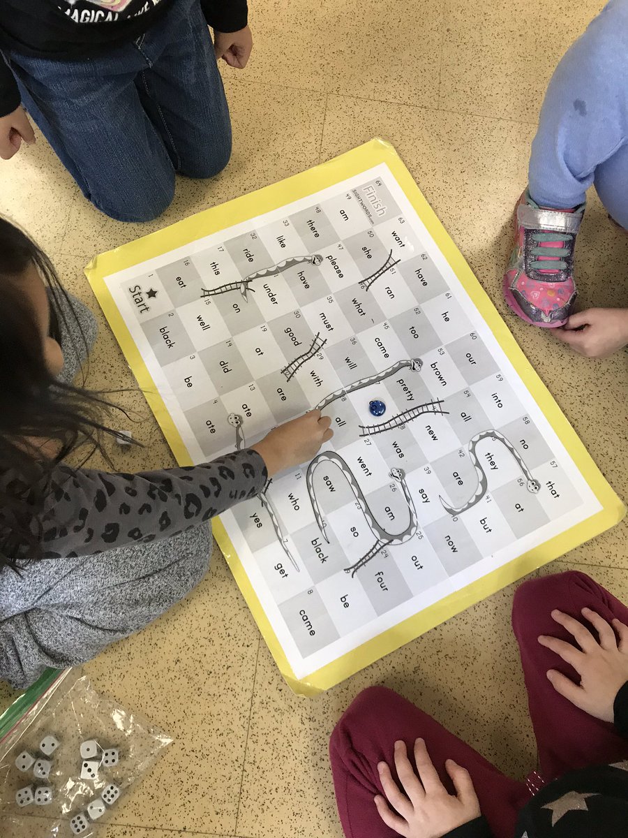 FDK101Valentine's tweet photo. Students were loving the new Sight Words Snakes & Ladders game! 👍🏻 #SightWordFun #Literacy @ValentineDPCDSB https://t.co/98ZIJnYlw4