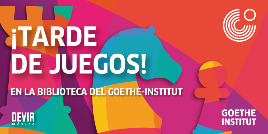 GI_Mexiko's tweet photo. Nos vemos hoy a las 16:30 hrs en la biblioteca del Goethe-Institut Mexiko, Tonalá 43, col. Roma para pasar una dicertida tarde de juegos con #DevirMx https://t.co/T8CyI4SY70