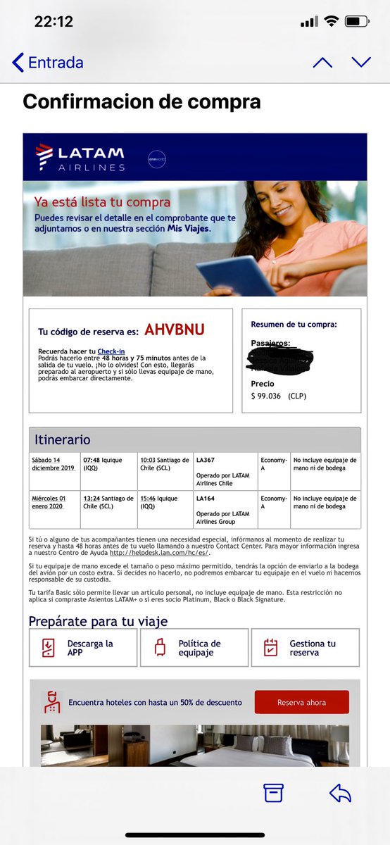Rodri_Villalon's tweet photo. @LATAM_CHI Como obtengo mi Nro. de ticket? reviso mi compra y no me aparece. https://t.co/MWMgdmzeIl