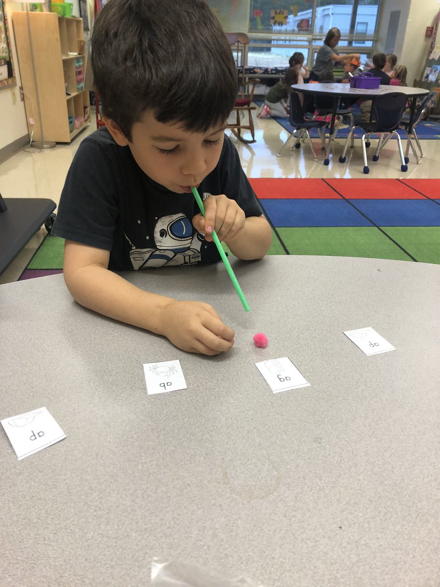MissMooresClass's tweet photo. Today we made practicing our word sorts extra fun by showing a picture from the sort, then blowing a puff ball to the correct sound or word family! It was such a hit! @BrownsvilleES https://t.co/Iav3GzMbzt