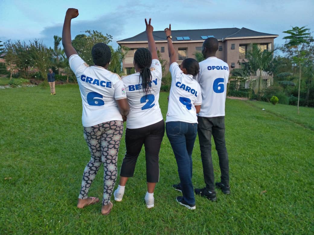 ConsueloGrace's tweet photo. In one accord, the legal aid family at UGANET #LACJ #terikuzikiza We bring the trophy home. https://t.co/Y0NuUfNn3X