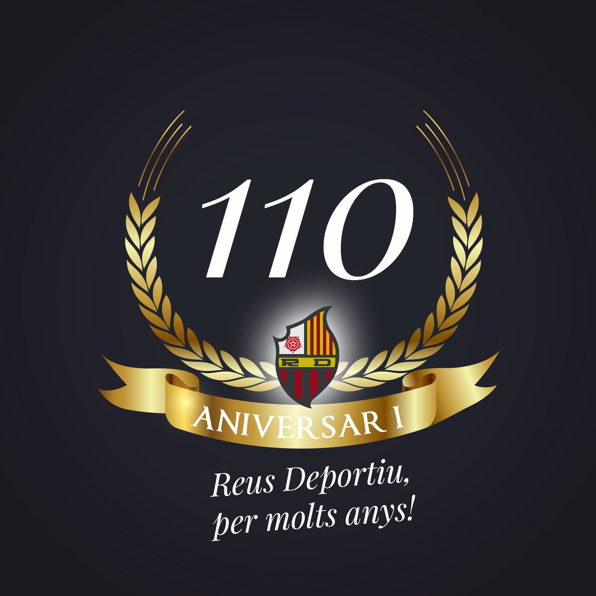 110 anys d'esport. Però també 110 anys de salut, de cultura, de passió i, sobretot, 110 anys de lligam a una ciutat i a un sentiment. Felicitats, família roig-i-negra! #forçaReus