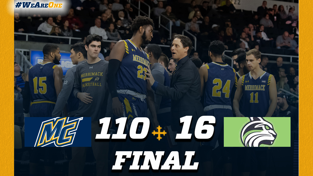 MerrimackMBB's tweet photo. Now we've gone final

Fun one tonight to start the home slate 👊

#GoMack // #NECMBB https://t.co/8s6tXHxs63