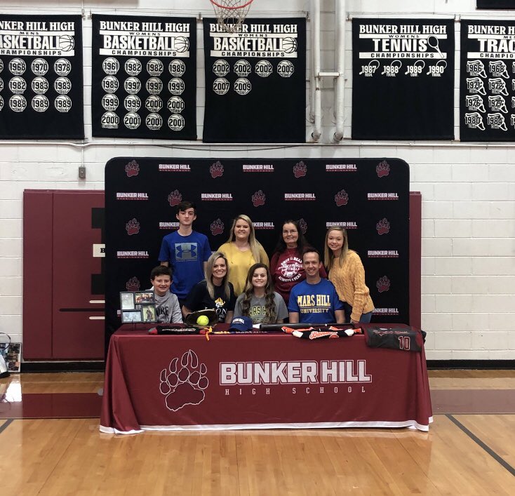 Congratulations to our BanditsNC Alexis McCrary on signing her NLI to play softball and continue her academic career at Mars Hill University. 💙💛 <a href="/lexie22mcc/">Alexis Mccrary</a> <a href="/mhulions/">Mars Hill Athletics</a> <a href="/christine_roser/">Christine Roser</a>