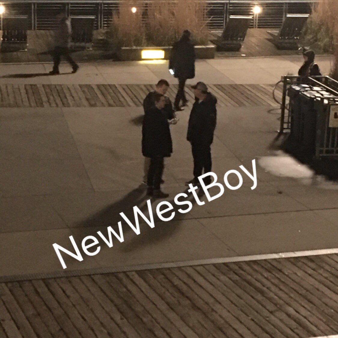 @WhatsFilming @yvrshoots #DaveFranco in black talking with the director about location and lines #TheNow #NewWestminsterBC #HollywoodNorth