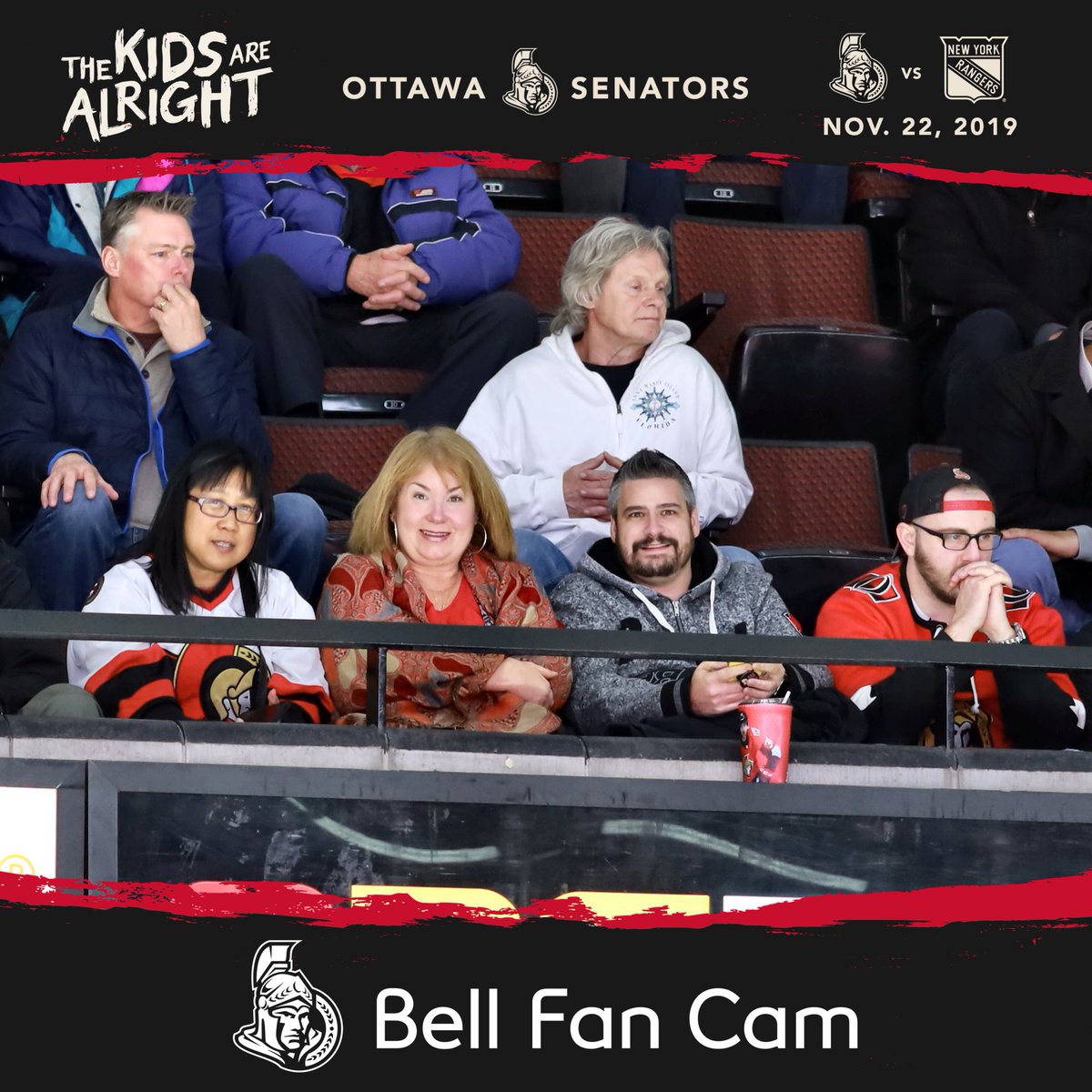 Fun time at the Sens game! #BellFanCam