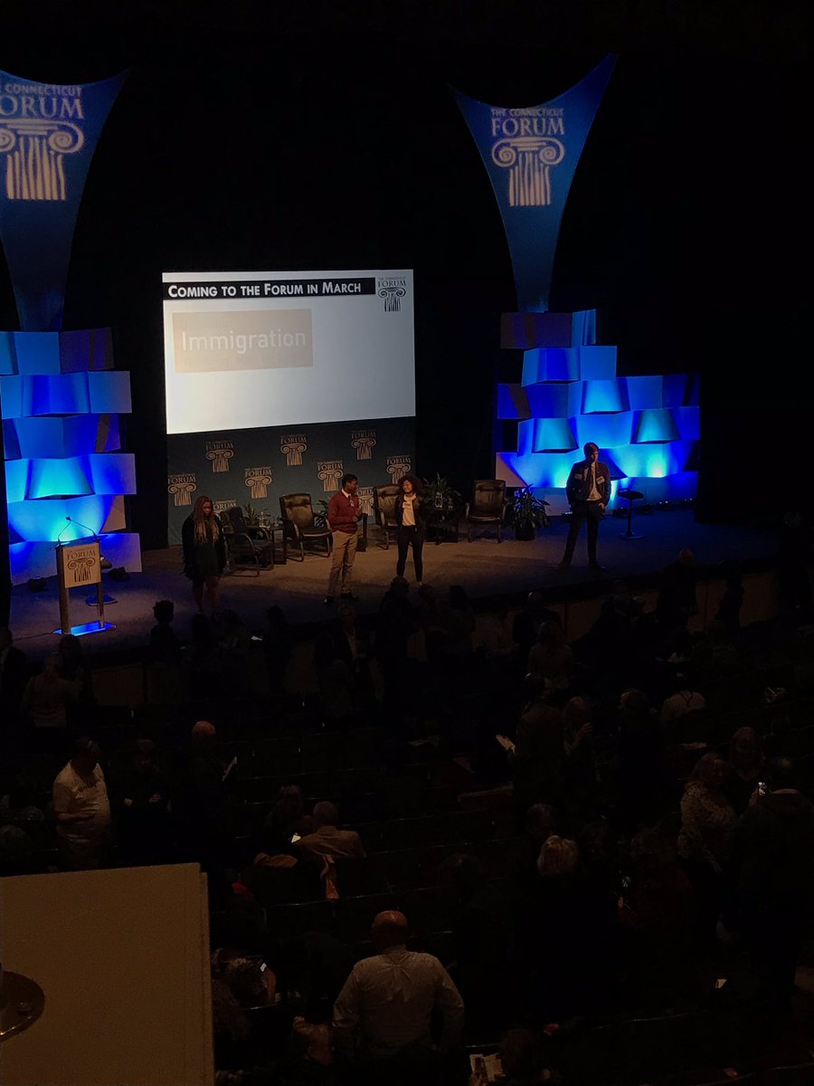 loomischaffee's tweet photo. Several faculty members are attending the Connecticut Forum’s “Climate Crisis” event at the Bushnell in Hartford. The trip was organized by the Alvord Center.  @CTForum https://t.co/HGbruAzHnU