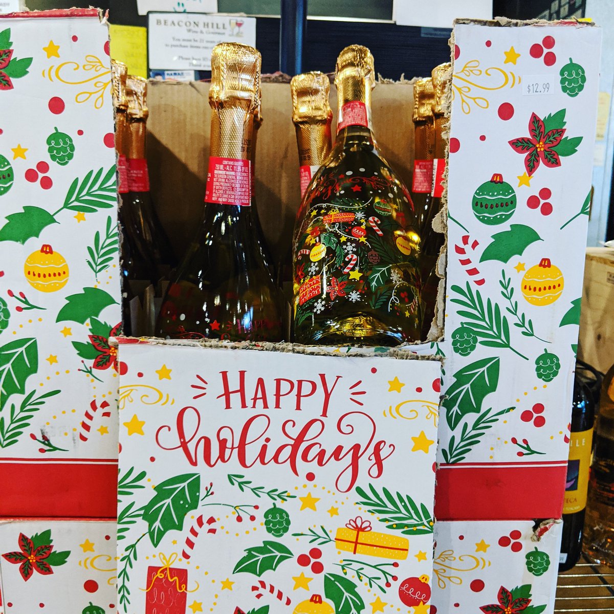NotJustAnoGirl's tweet image. The holiday prosecco has arrived! Get yours soon, because they never last until Christmas....#holidayprosecco #thinkgift #thinkholiday #wegiftwrap