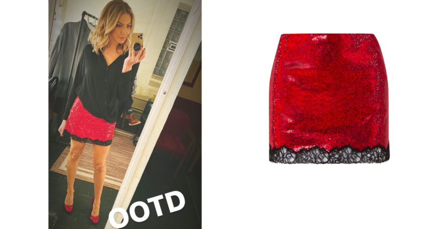 BigBlondeHair's tweet photo. Reality Red! Get details on Stassi Schroeder's Red Crystal Studded Skirt here: https://t.co/CNiZWudT6O #PumpRules #StassiAFLive https://t.co/pjwJQ3UE3f