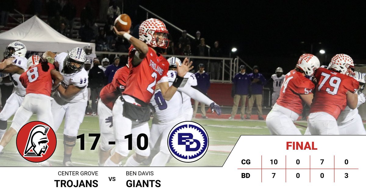 Trojans defeat Ben Davis 17-10 to advance to the State finals!