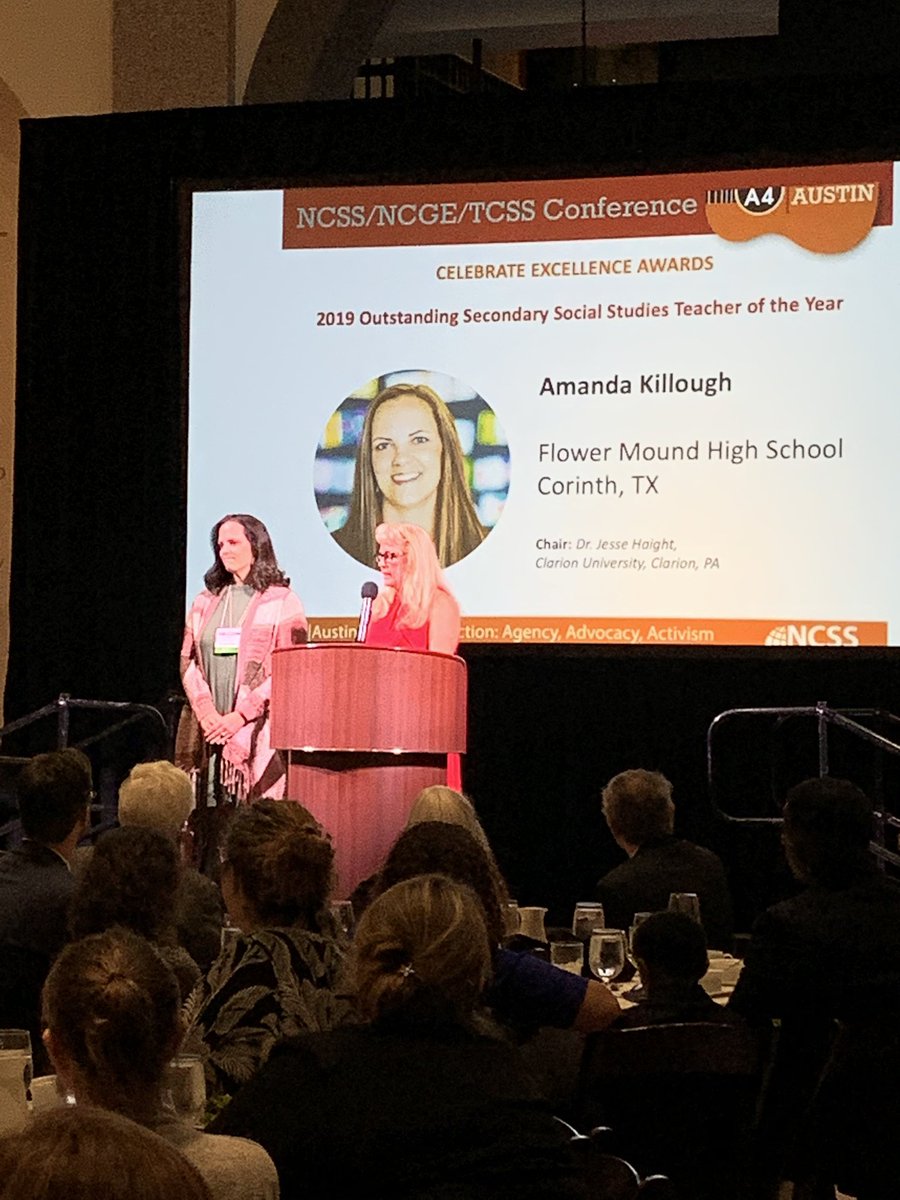 LISD, FMHS & FM9’s own Amanda Killough is the NCSS 2019 Outstanding Secondary Social Studies TOY #TXCSS19 #NCSS19