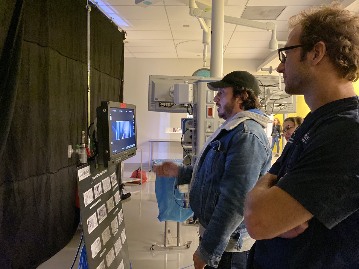 GrattoniLab's tweet photo. Excited to work with @RidleyScottCG to film a TV commercial on medical innovations at @MethodistHosp. Federica Pesaresi, graduate student from Politecnico di Torino, showcases our intratumoral nano device for the shoot. @PoliTOnews @HMethodistMD #grattonilab #sciencetwitter https://t.co/39If8wwl28