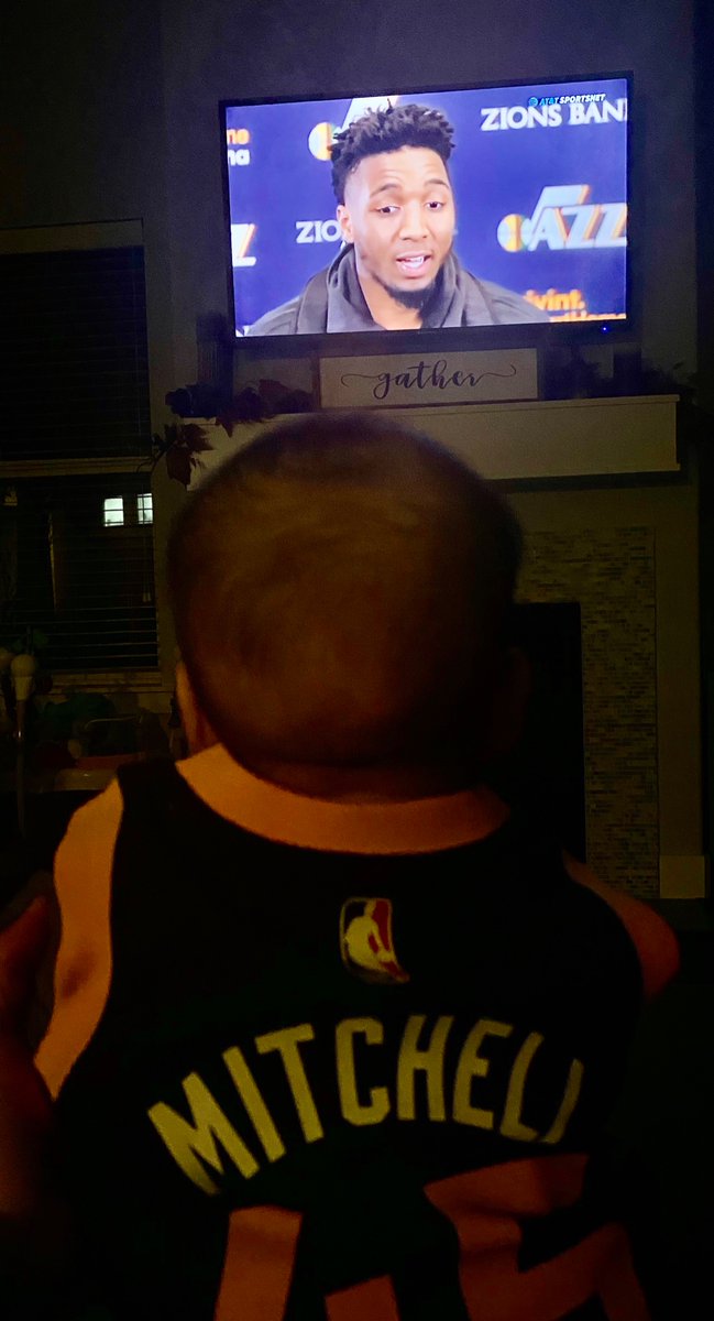 Nickvstrong's tweet photo. Start 'em out young! #truefan #utahjazz #lesolsenit @spidadmitchell https://t.co/O9zg3Zdb4D