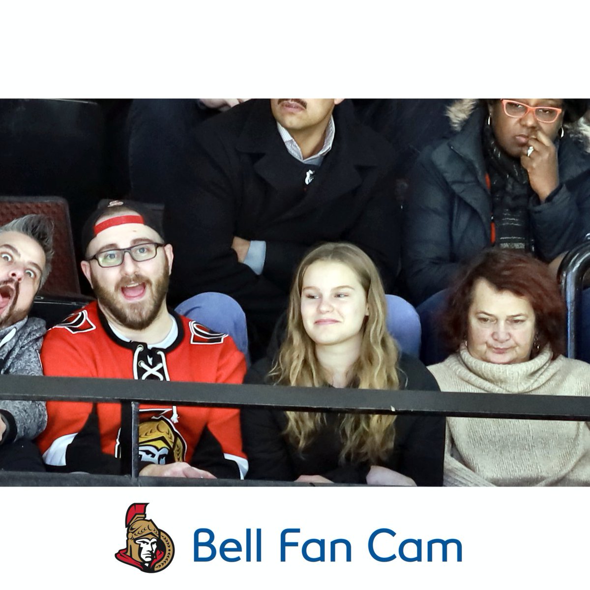Fun time at the Sens game! #BellFanCam