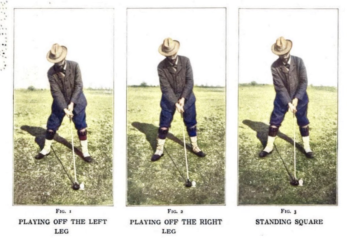 Travis showing the reader open, closed and square stances for the driver. Solid positions even for the modern game.  @usga  #GolfHistory