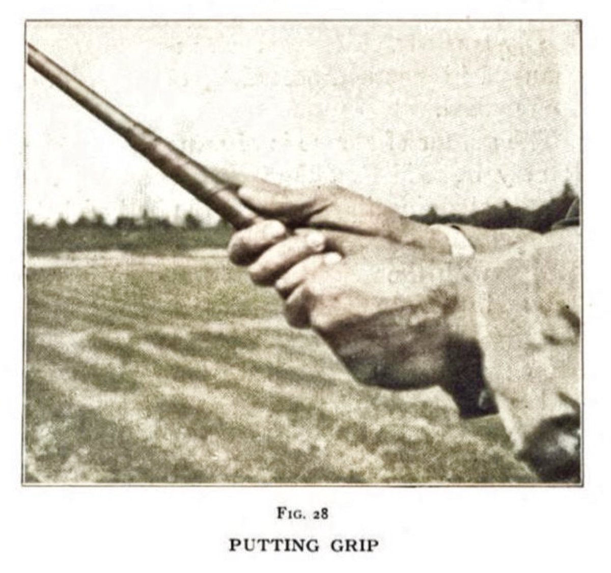 Walter Travis showing off his putting grip. Walter Travis easily could go down as one of the Top 5 to Top 10 putters of all-time. He famously gave Bobby Jones a lesson that made Jones one of the best putters of all-time.  @USGA  #BobbyJones