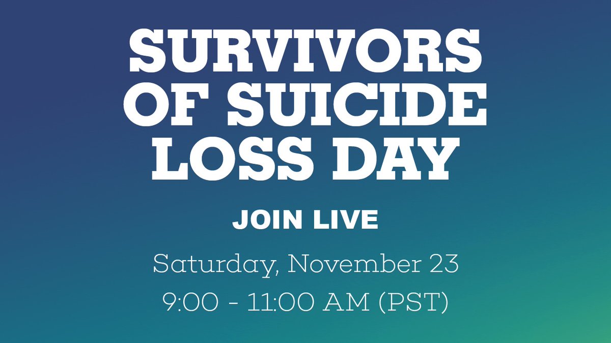 Join us 11/23/19 at 9:30PST for the live webcast of this event! hope4mentalhealth.com/sos