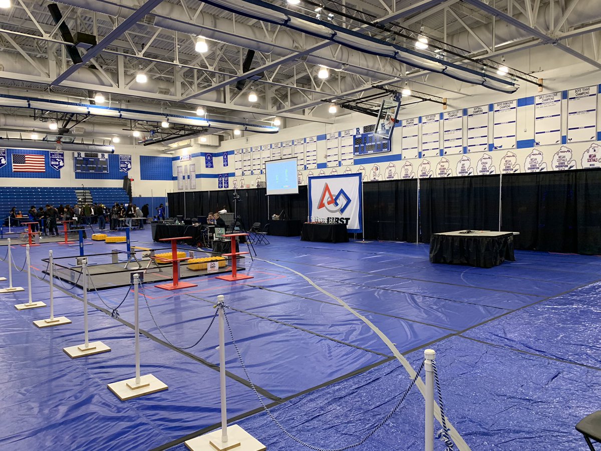 Team201's tweet photo. The strong collaborative STEM partnership with @Team201 , along with @RHSSNHS and @RHSMAT allowed for FTC competition setup to finish in a blink! We are looking forward to a fantastic competition at RHS tomorrow! #RCSRHSFalcons @lmatthews727 @MrWrinkleRHS @NeilDeLuca @cwescott5 https://t.co/3pAo33F4WZ