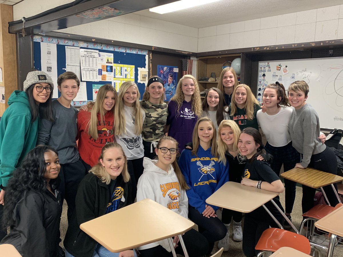 November 22: beyond grateful to have the opportunity to coach this team.  We are missing several of them in this photo but I’m the lucky one!!! <a href="/SandburgLax/">Sandburg Girls Lax</a> #d230thanks