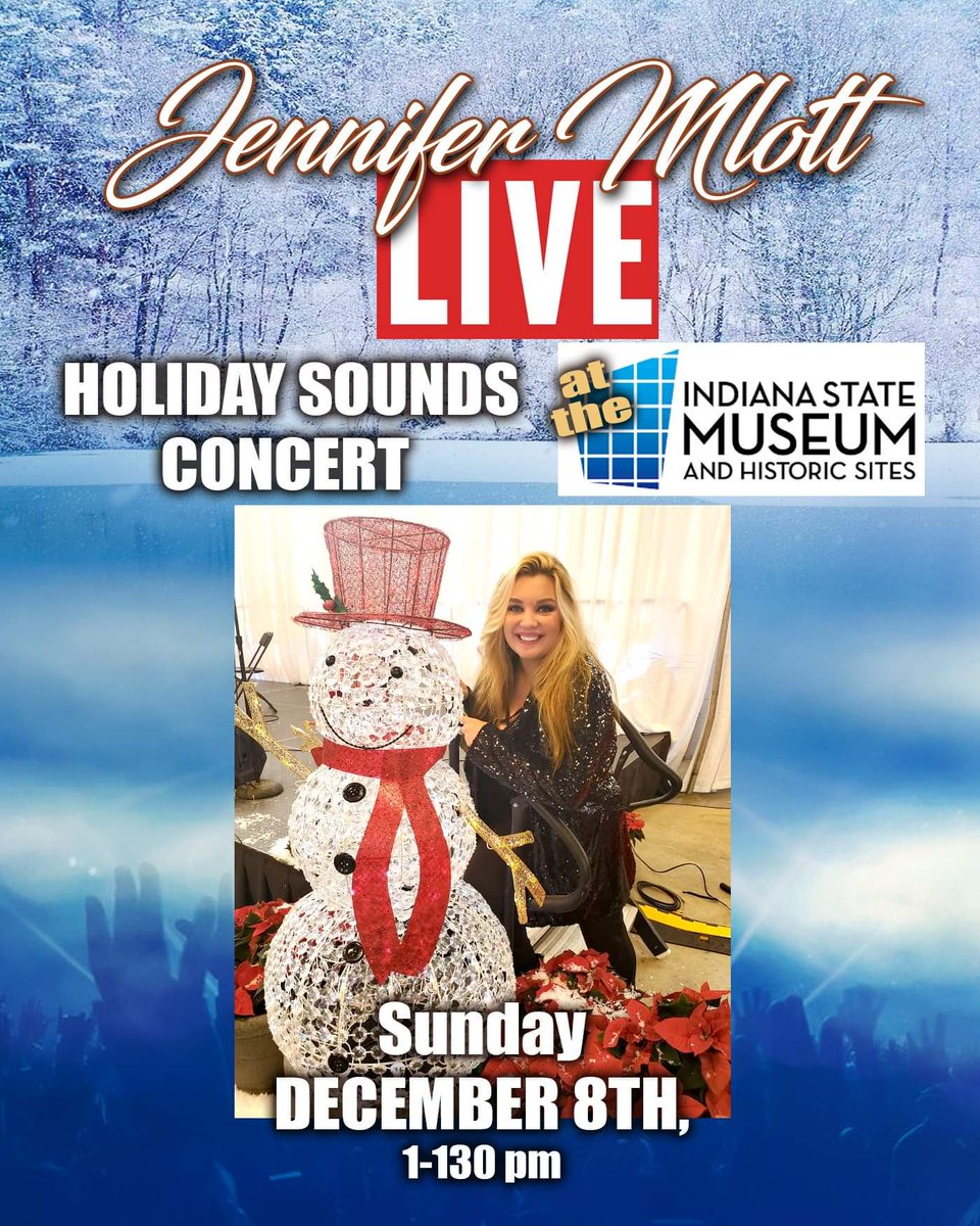 Mark Your Calendars for this fun Holiday Concert! ❄☃️❄☃️❄☃️❄☃️❄
#Mlotters #MlottersNation #Christmas #ChristmasIsComing #ChristmasMusic #Santa
jennifermlott.com