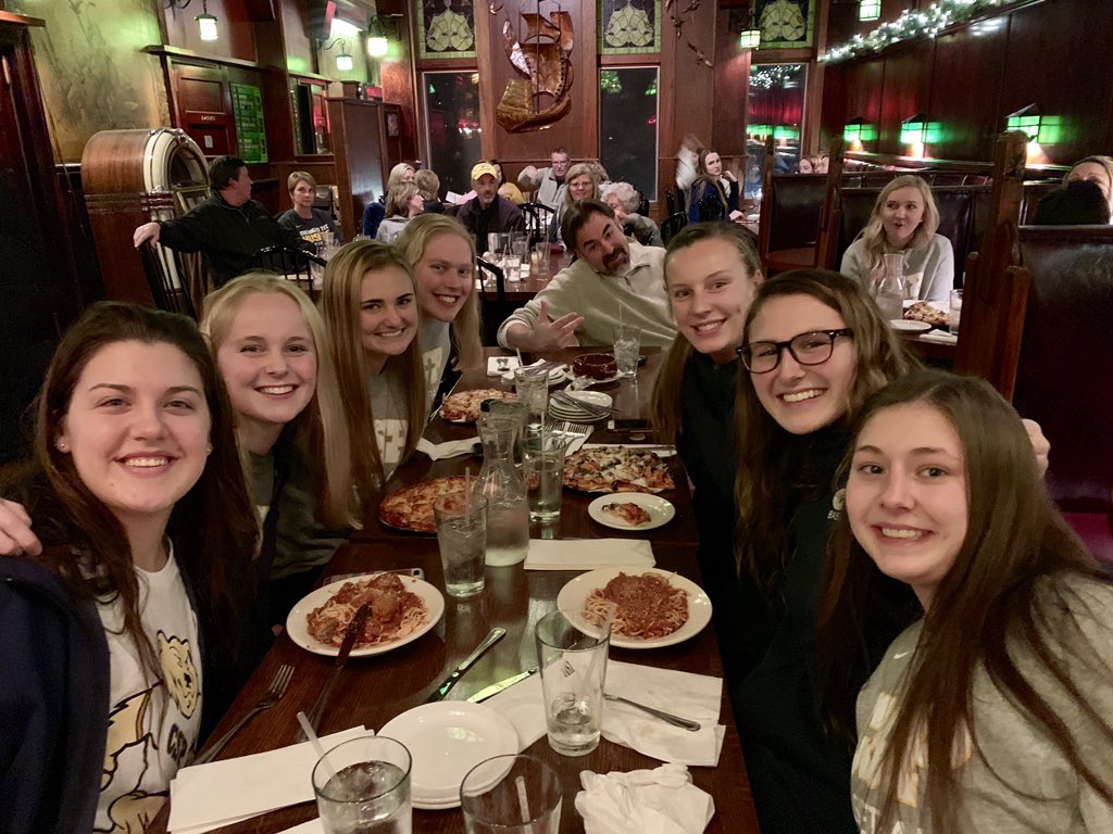 SheilaHanson16's tweet photo. The “Lady Bears” @CSPBearsWBB had a nice win tonight over Michigan Tech! 🏀We enjoyed a great celebratory dinner at The Ambassador after the game! #BeGolden #CSPBears https://t.co/R4xr0N0qd8