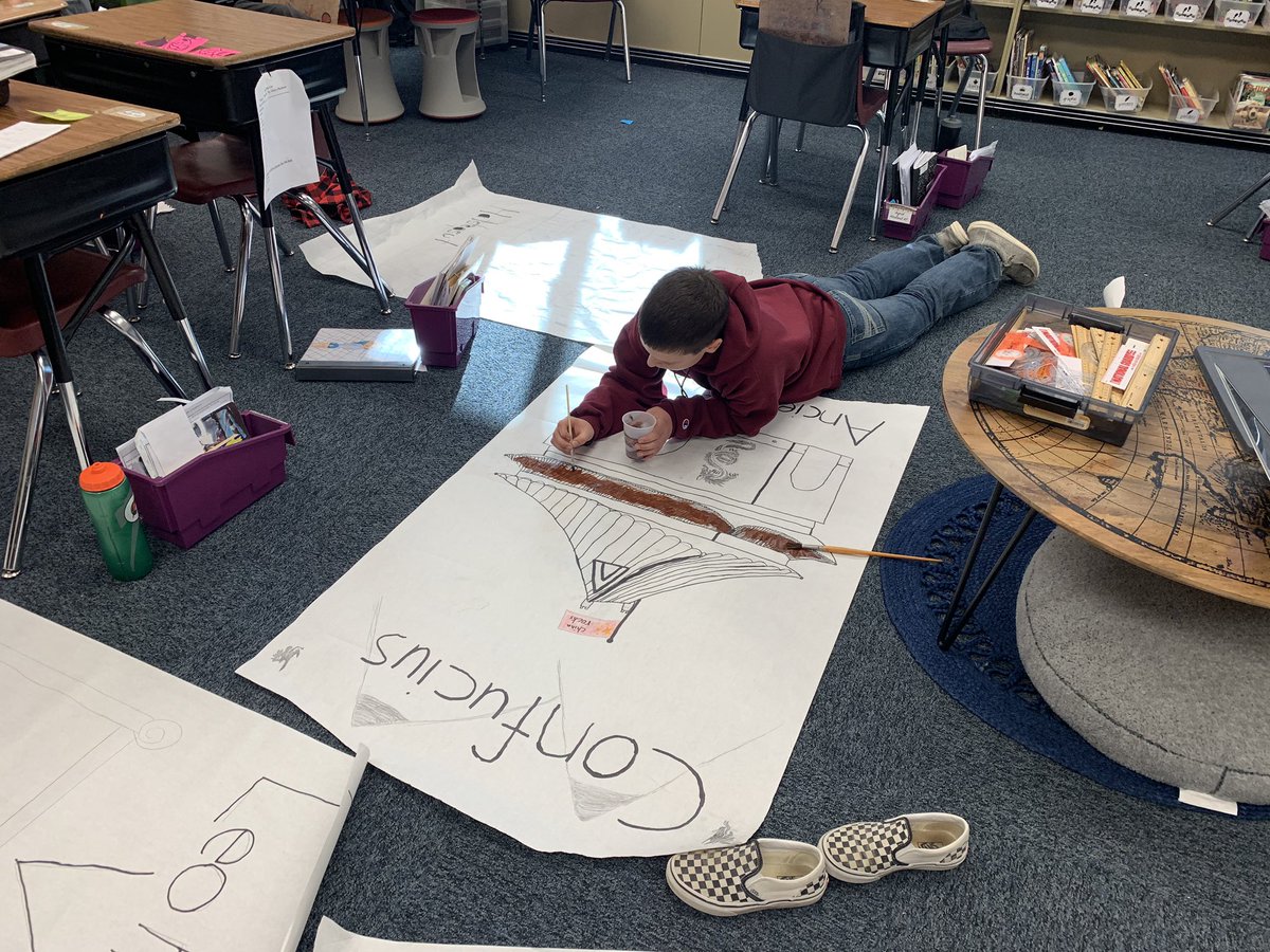mslahti88's tweet photo. Our students were busy today preparing for their Living Wax Museum exhibits. Among others, you will have a chance to converse with Cleopatra VII, visit with da Vinci, or ask Alexander the Great about his military might. The Living Wax Museum will be Wed., Nov. 27 at 2:30. https://t.co/xWbRlIit30
