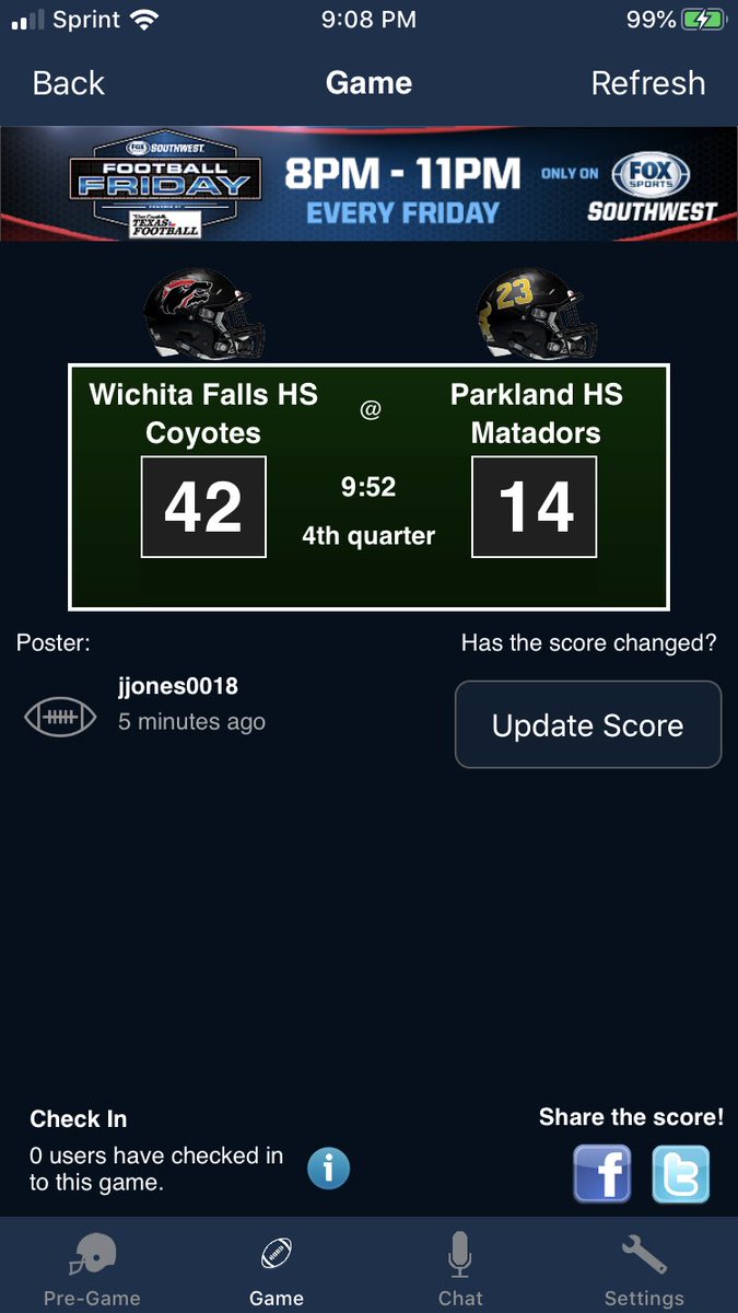 Looks like it will be Rider/Old High Part 2. Game will be Friday at 2pm here. We will send out specific details tomorrow.