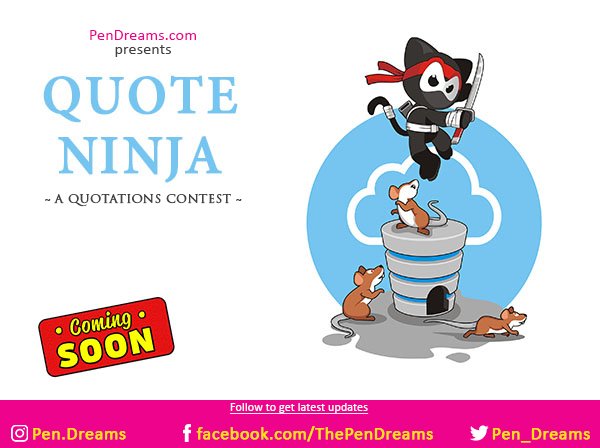 Pen_Dreams's tweet photo. PenDreams present quotations/2Liners contest for writers of India... Coming soon..

#QuoteNinja #PenDreams #WritersOfIndia #Hindi #IndianContest #IndiaContest #ContestIndia #WritingCommunity #IndianWriters #HindiWriters #Odia #Punjabi #UrduPoetry #quoteoftheday #HindiPoetry https://t.co/9X5cz96yw3
