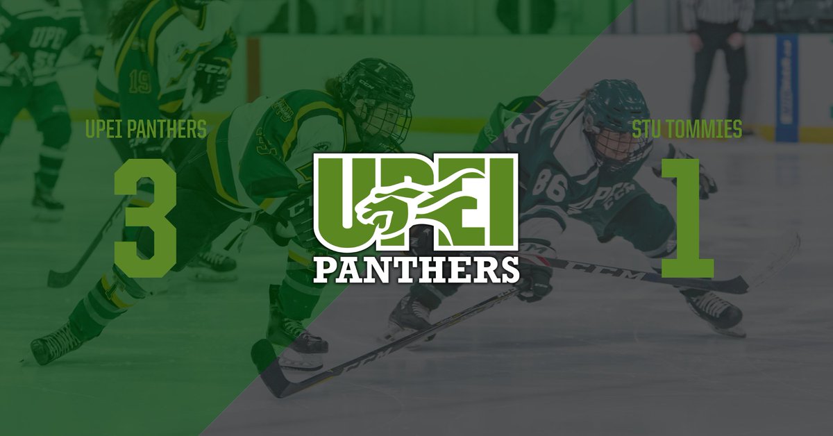 UPEIWHockey's tweet photo. FINAL | #Panthers 3 - @TommiesSTU 1

UPEI GOALS🚨
F. Steeves
M. Clinton
K. Nice

C. Scherger –> 20 saves

Perfect start to the Fredericton road trip!

#GoPanthersGo | #Hockey https://t.co/dkzv1Mk2mu