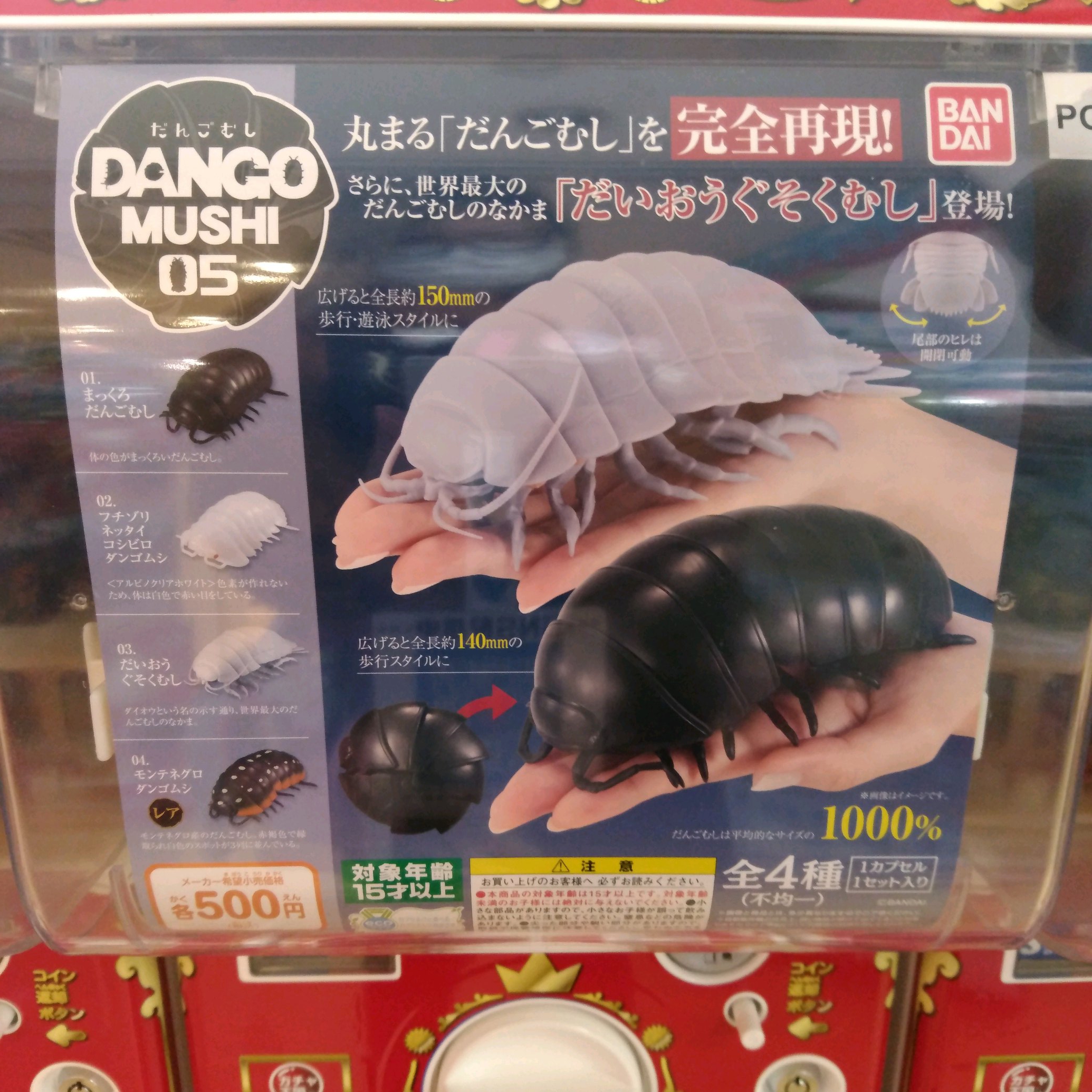 ガチャ王国広島店 新商品入荷情報 丸まる だんごむし を 完全再現 さらに 世界最大の だんごむしのなかま だいおうぐそくむし 登場 だんごむし05 だんごむし ダンゴムシ ダイオウグソクムシ バンダイ