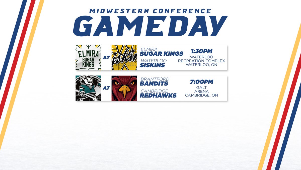 GOHLHockey's tweet photo. 2 games in the MidWestern Conference today!
#ELMvsWAT
#BFDvsCAM https://t.co/zEFtcQJRA5
