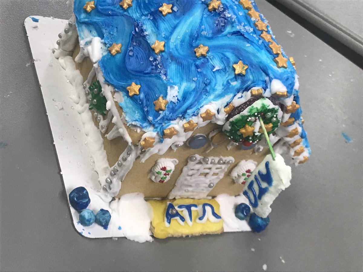 ATO_Albion's tweet photo. A successful philanthropy concluded with Santa getting a pie to the face! Thank you to all those who came and participated and a shoutout to our gingerbread contest winners! https://t.co/1ythC9ffOz