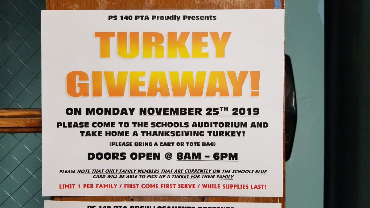 PS140PTA's tweet photo. Hmmm I wonder if the families would mind if we gave them Turkeys Pies &amp;  Stuffing? Monday cant come soon enough see you then https://t.co/RSePmOS4CQ