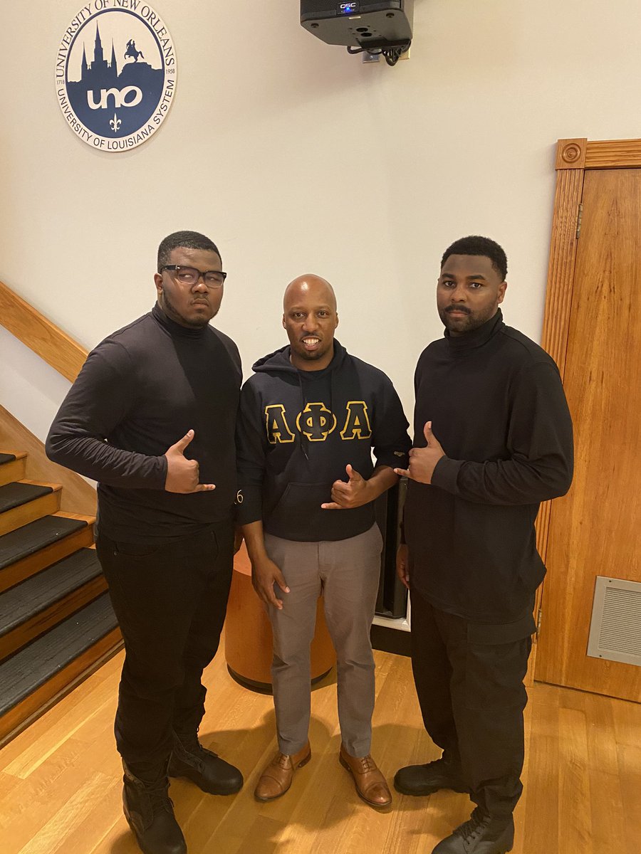 tyronnewalker's tweet photo. It was great to be with @GreaterThetaPhi of Alpha Phi Alpha as Alpha welcomed two new Brothers into the House. So many of us made in NOLA owe so much to Theta Phi. They even had two Charter Members come out including the boss Judge Ron Sholes. #WelcomeBack #StrongAlphaLeadership https://t.co/UDJV2VeUGm