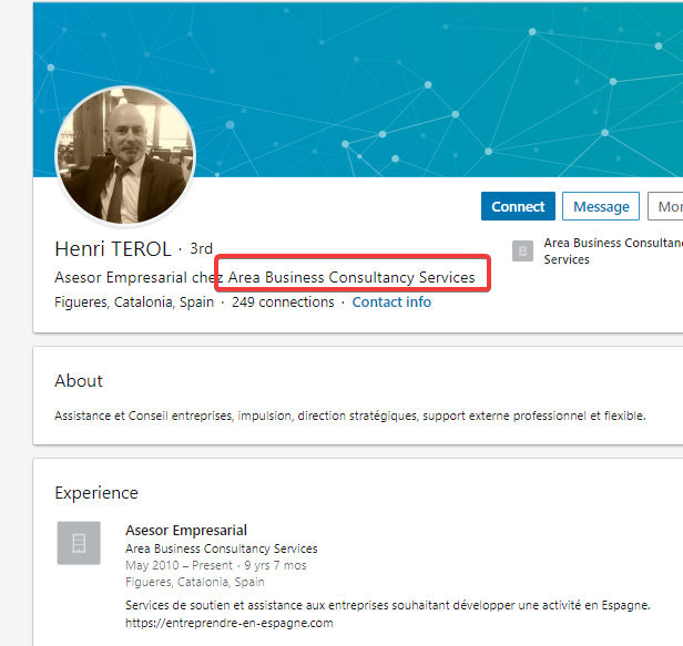 If Enrique = Henri, then likely Jose = Joseph and bingo we have Henri Joseph Terol that gives leads us to Area Business Consultancy Services and of course I find his linked in page last and now have matching mugshots