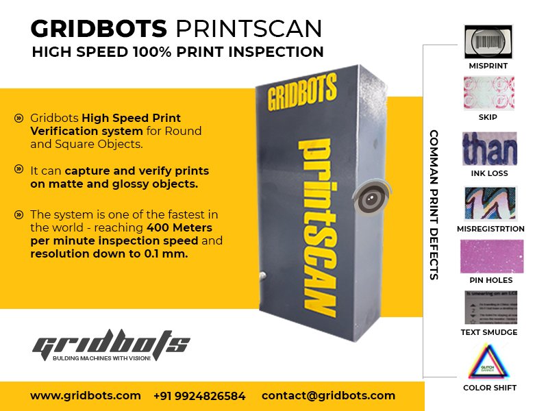 gridbotsPR's tweet image. Gridbots High Speed Print Verification The system is one of the #fastest in the world - reaching 400 Meters per minute #inspection speed and resolution down to 0.1 mm

#printinspectionsystems #printqualityinspectionsystems
#printinginspectionsystem #printinspectionsystemshscode