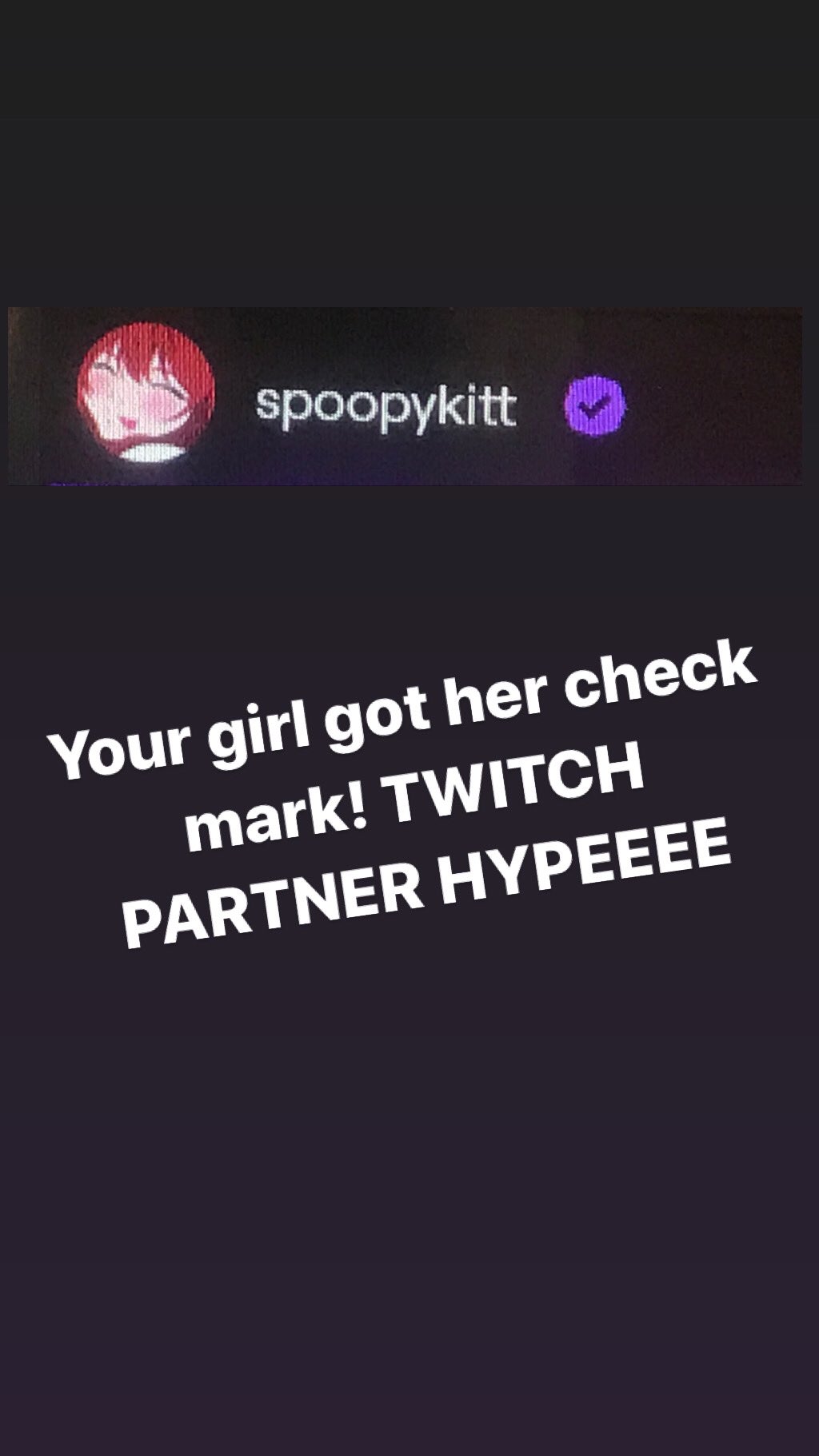 Spoopy Kitt on Twitter "WE DID IT FAM WE REACHED PARTNERSHIP. verified couldn’t of done it